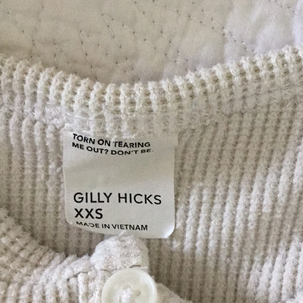 Women's Cream Ribbed Tank Top - Picture 3 of 3